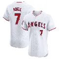 Men's Los Angeles Angels ＃7 Jo Adell White Elite Home Jersey