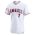 Men's Los Angeles Angels ＃7 Jo Adell White Elite Home Jersey