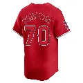 Men's Los Angeles Angels ＃70 Caleb Pendleton Red Limited Alternate Jersey