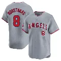 Men's Los Angeles Angels ＃8 Mike Moustakas Gray Limited Away Jersey