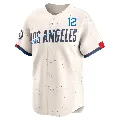 Men's Los Angeles Dodgers ＃12 Dusty Baker Cream Limited 2024 City Connect Jersey
