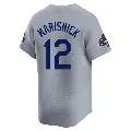 Men's Los Angeles Dodgers ＃12 Jake Marisnick Gray Limited Away World Series Champions Jersey