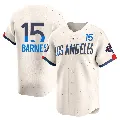 Men's Los Angeles Dodgers ＃15 Austin Barnes Cream Limited 2024 City Connect World Series Champions Jersey