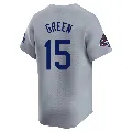 Men's Los Angeles Dodgers ＃15 Shawn Green Gray Limited Away World Series Champions Jersey