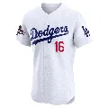 Men's Los Angeles Dodgers ＃16 Andre Ethier White Elite Home World Series Champions Jersey