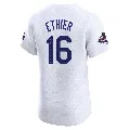 Men's Los Angeles Dodgers ＃16 Andre Ethier White Elite Home World Series Champions Jersey