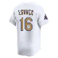 Men's Los Angeles Dodgers ＃16 Paul Loduca Gold Limited White 2025 Collection Jersey