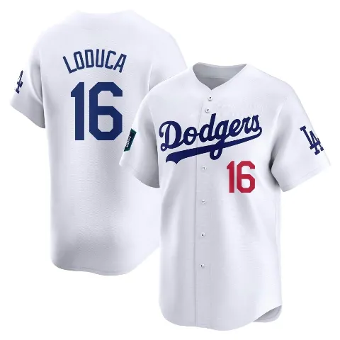 Men's Los Angeles Dodgers ＃16 Paul Loduca White Limited 2024 World Tour Seoul Series Home Jersey
