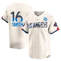 Men's Los Angeles Dodgers ＃16 Will Smith Cream Limited 2024 City Connect World Series Champions Jersey