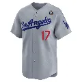 Men's Los Angeles Dodgers ＃17 Shohei Ohtani Gray Limited Away 2024 World Series Jersey