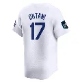 Men's Los Angeles Dodgers ＃17 Shohei Ohtani White Limited 2024 World Tour Seoul Series Home Jersey