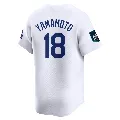 Men's Los Angeles Dodgers ＃18 Yoshinobu Yamamoto White Limited 2024 World Tour Seoul Series Home Jersey