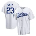 Men's Los Angeles Dodgers ＃23 Danny Duffy White Replica 2024 World Tour Seoul Series Home Jersey