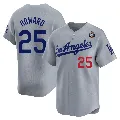 Men's Los Angeles Dodgers ＃25 Frank Howard Gray Limited Away 2024 World Series Jersey