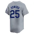 Men's Los Angeles Dodgers ＃25 Frank Howard Gray Limited Away 2024 World Series Jersey