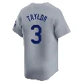 Men's Los Angeles Dodgers ＃3 Chris Taylor Gray Limited Away Jersey