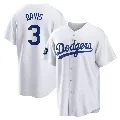 Men's Los Angeles Dodgers ＃3 Willie Davis White Replica 2024 World Tour Seoul Series Home Jersey