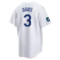 Men's Los Angeles Dodgers ＃3 Willie Davis White Replica 2024 World Tour Seoul Series Home Jersey
