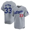 Men's Los Angeles Dodgers ＃33 James Outman Gray Limited Away Jersey