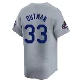 Men's Los Angeles Dodgers ＃33 James Outman Gray Limited Away World Series Champions Jersey