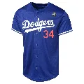 Men's Los Angeles Dodgers ＃34 Fernando Valenzuela Royal Limited Alternate 2024 World Series Jersey