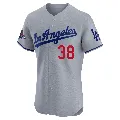 Men's Los Angeles Dodgers ＃38 Eric Gagne Gray Elite Road World Series Champions Jersey