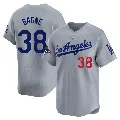 Men's Los Angeles Dodgers ＃38 Eric Gagne Gray Limited Away World Series Champions Jersey