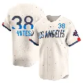 Men's Los Angeles Dodgers ＃38 Kirby Yates Cream Limited 2024 City Connect World Series Champions Jersey