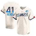 Men's Los Angeles Dodgers ＃41 Jerry Reuss Cream Limited 2024 City Connect Jersey