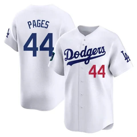 Men's Los Angeles Dodgers ＃44 Andy Pages White Limited 2024 World Tour Seoul Series Home Jersey