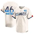 Men's Los Angeles Dodgers ＃46 Burt Hooton Cream Limited 2024 City Connect Jersey