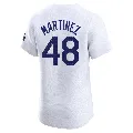 Men's Los Angeles Dodgers ＃48 Ramon Martinez White Elite Home 2024 World Series Jersey