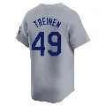 Men's Los Angeles Dodgers ＃49 Blake Treinen Gray Limited Away Jersey