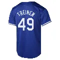 Men's Los Angeles Dodgers ＃49 Blake Treinen Royal Limited Alternate 2024 World Series Jersey