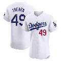 Men's Los Angeles Dodgers ＃49 Blake Treinen White Elite Home Jersey