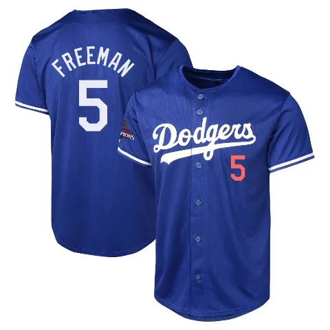 Men's Los Angeles Dodgers ＃5 Freddie Freeman Royal Limited Alternate World Series Champions Jersey