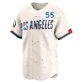 Men's Los Angeles Dodgers ＃55 Russell Martin Cream Limited 2024 City Connect Jersey