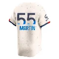 Men's Los Angeles Dodgers ＃55 Russell Martin Cream Limited 2024 City Connect Jersey