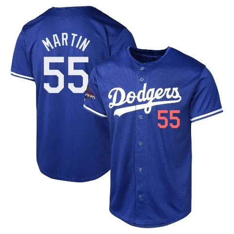 Men's Los Angeles Dodgers ＃55 Russell Martin Royal Limited Alternate World Series Champions Jersey