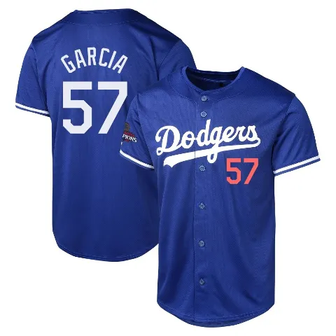Men's Los Angeles Dodgers ＃57 Luis Garcia Royal Limited Alternate World Series Champions Jersey