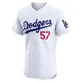Men's Los Angeles Dodgers ＃57 Luis Garcia White Elite Home Jersey
