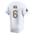 Men's Los Angeles Dodgers ＃6 Hyeseong Kim Gold Limited White 2025 Collection Jersey