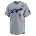Men's Los Angeles Dodgers ＃6 Hyeseong Kim Gray Limited Away 2024 World Series Jersey