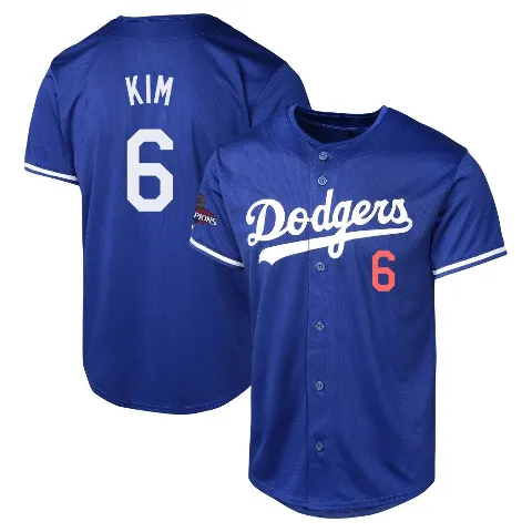 Men's Los Angeles Dodgers ＃6 Hyeseong Kim Royal Limited Alternate World Series Champions Jersey