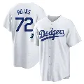 Men's Los Angeles Dodgers ＃72 Miguel Rojas White Replica 2024 World Tour Seoul Series Home Jersey