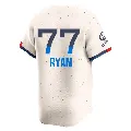 Men's Los Angeles Dodgers ＃77 River Ryan Cream Limited 2024 City Connect Jersey