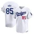 Men's Los Angeles Dodgers ＃85 Dustin May White Limited 2024 World Tour Seoul Series Home Jersey