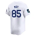 Men's Los Angeles Dodgers ＃85 Dustin May White Limited 2024 World Tour Seoul Series Home Jersey