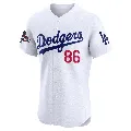 Men's Los Angeles Dodgers ＃86 Jack Dreyer White Elite Home World Series Champions Jersey
