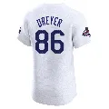 Men's Los Angeles Dodgers ＃86 Jack Dreyer White Elite Home World Series Champions Jersey